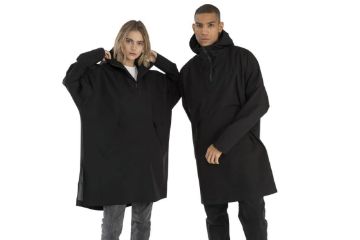 Blæst Aalesund sort unisex regnponcho med vanntett og pustende