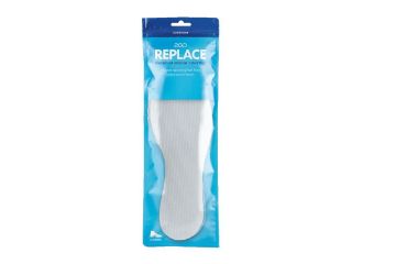 2GO Replace ultratynne hygieneinnlegg med fuktabsorberende lag og frisk sitrusduft for tørrere og mer hygieniske sko.