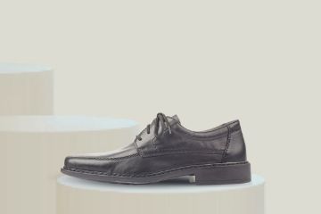 Bilde av rieker pensko med bred lest - Herre (svart)