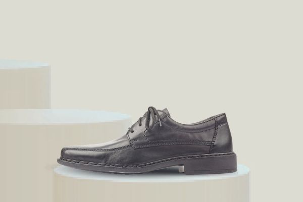 Bilde av rieker pensko med bred lest - Herre (svart)