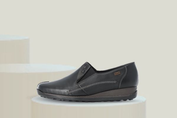 Bilde av Rieker mokkasin med Tex - Dame (svart)