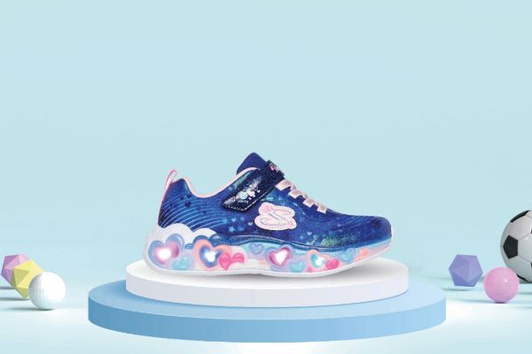 Bilde av Skechers S-Lights: Eternal Heart Lights – Blinkesko Barn (blålilla)