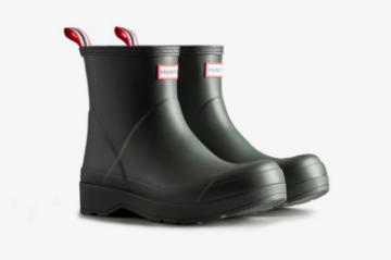 hunter mens play short boot arctic moss