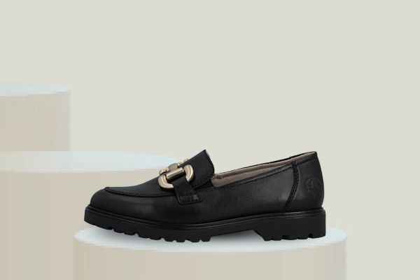 Bilde av rieker mokkasin - Dame (svart)