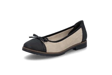 Bilde av rieker ballerina - Dame (beige/sort)