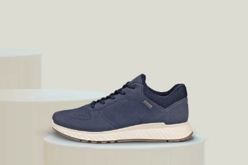 Bilde av Ecco Exostride W Low GTX – blå vanntett fritidssko til dame