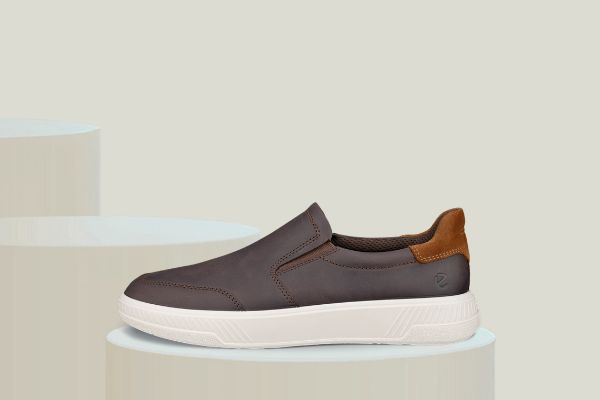 ECCO Move Slip-On komfort herresko i coffee og camel