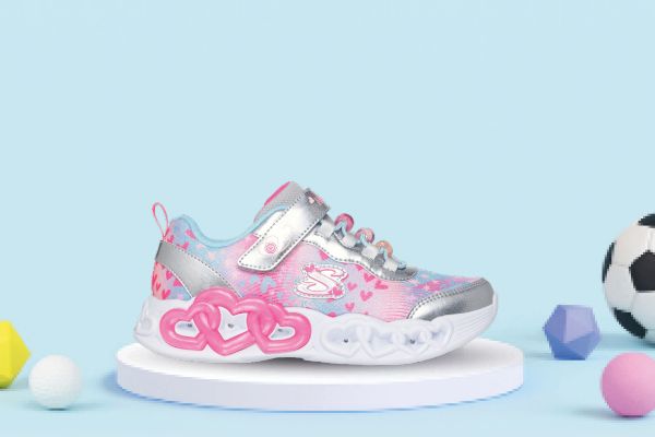 Bilde av skechers Infinite Heart Lights - Heart Jewels - Blinkesko barn (Sølv)