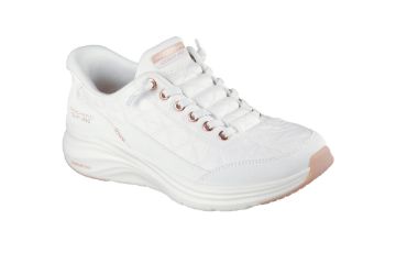 Skechers Contour Foam Cozy Fit damesko i hvit og roségull
