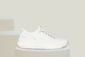 Skechers Contour Foam Cozy Fit damesko i hvit og roségull
