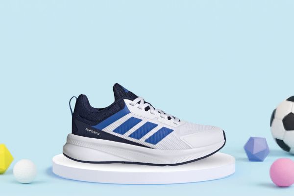 adidas Fortarun 4.0 joggesko junior i white og blue