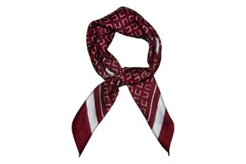 IntexScandia skjerf enkel mønster 70x70 i vinrød