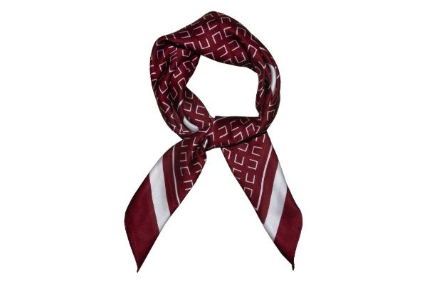 IntexScandia skjerf enkel mønster 70x70 i vinrød