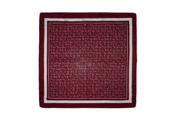 IntexScandia skjerf enkel mønster 70x70 i vinrød