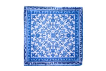 IntexScandia paisleymønstret skjerf 70x70 i blåtoner
