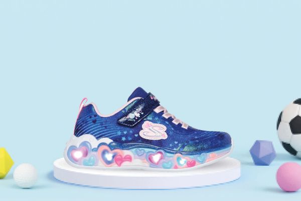 Bilde av Skechers S-Lights: Eternal Heart Lights – Blinkesko Barn (blålilla)