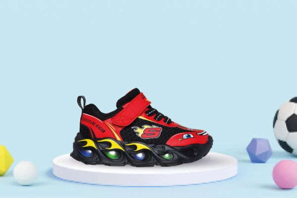 Skechers Thermo-Flash Wheel Buddies blinkesko barn rød