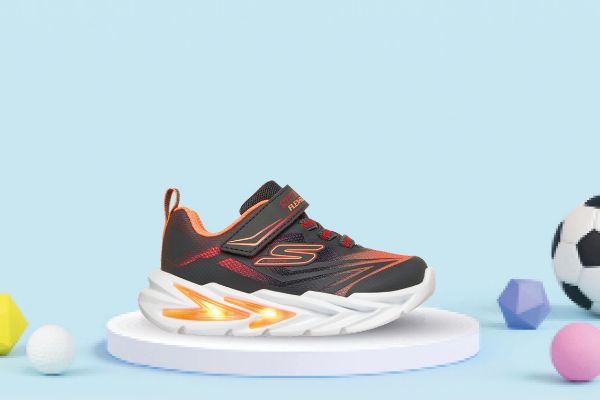 Skechers Flex-Glow Ultra blinkesko barn grå