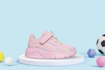 Skechers UNO Lite Heart Craze barn rosa sneakers