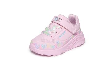Skechers UNO Lite Heart Craze barn rosa sneakers