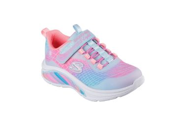 Skechers Rainbow Cruisers Rainbow Reflectin blinkesko barn blue multi