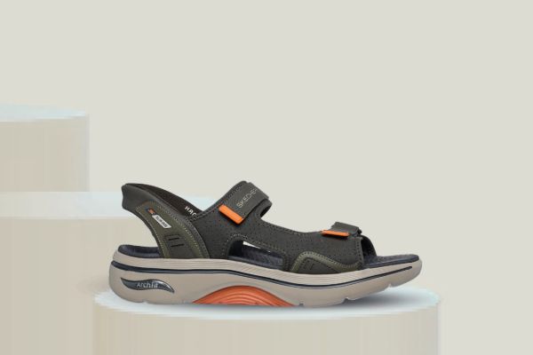 Skechers Go Walk Arch Fit Rios herresandal oliven