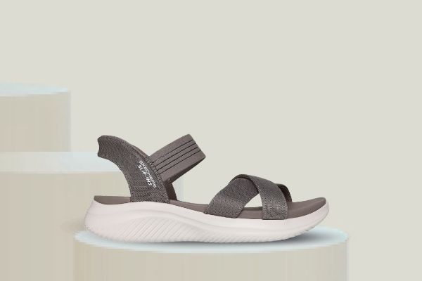 Skechers Ultra Flex 3 Never Better damesandal brun