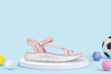 Skechers GO WALK Flex sandal barn rosa Slip-ins komfortabel sommer sandal