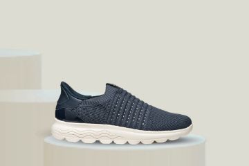 Geox Spherica Plus slip-in dame blå lett pustende komfort sneaker