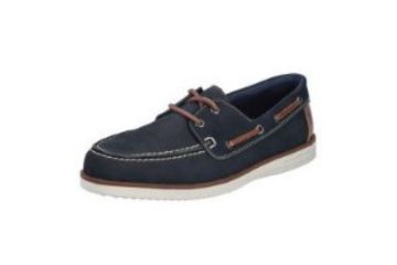 Rieker herresko blå i skinn komfortabel fritidssko med snøring og klassisk design