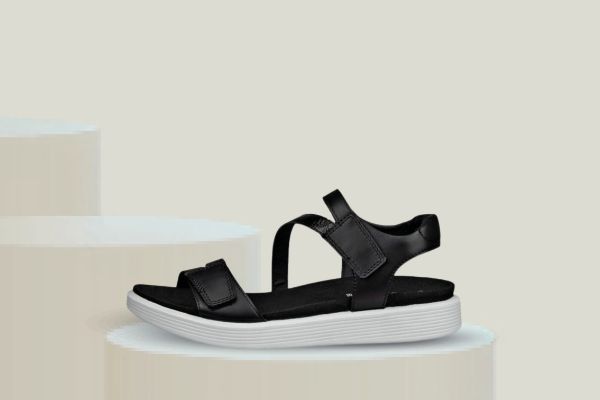 Bilde av Ecco Soft  – svart sandal til dame