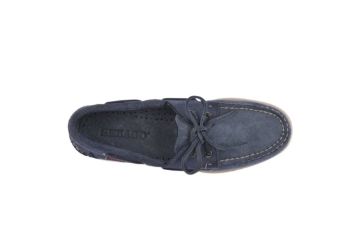 Sebago Portland seilersko til dame i blå semsket skinn med klassisk design og god komfort