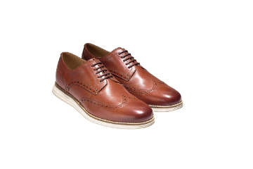Cole Haan ØriginalGrand Wingtip Oxford herresko i brunt skinn med brogue-detaljer