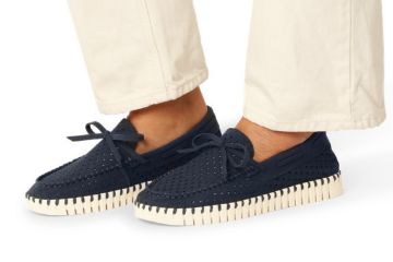 Ilse Jacobsen Tulip Sailor Shoe damesko i mørk blå