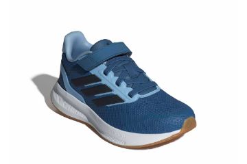 adidas Runfalcon 5 barnesko i blå med borrelås og god demping til skole og lek