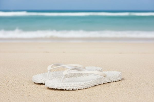 Ilse Jacobsen Cheerful01 flip-flop til dame i creme med komfortabel massasjesåle til strand og sommerbruk