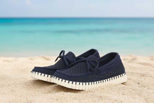 Ilse Jacobsen Tulip Sailor Shoe damesko i mørk blå