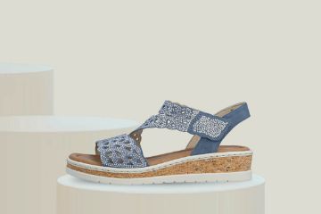 Rieker sandal dame indigo V4150-14
