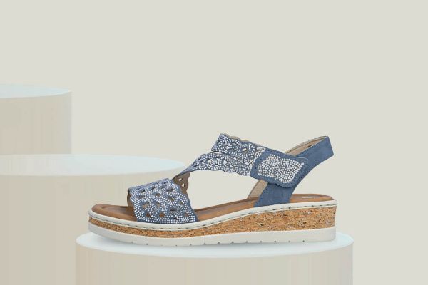 Rieker sandal dame indigo V4150-14
