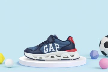 GAP San Francisco Kids sneakers barn blå med borrelås elastiske lisser og sporty lett såle