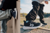 Hummel ACTUS TR BREATHER INFANT barnesko i mørk blå med borrelås, elastiske lisser og hvit lettsåle