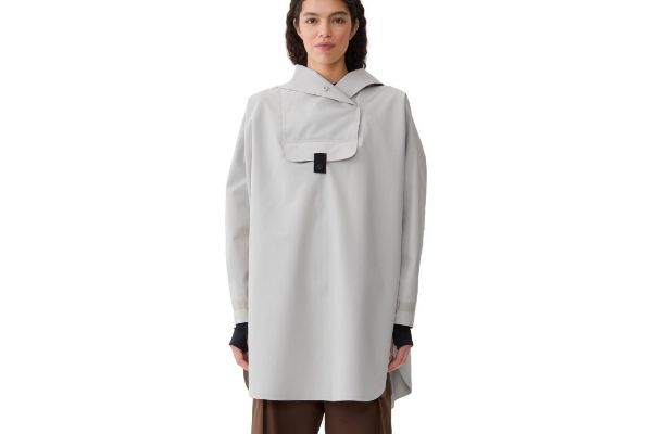 Bilde av blæst bergen poncho - Dame (mist grey)