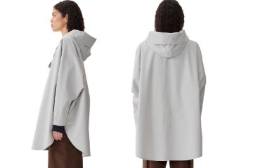 Bilde av blæst bergen poncho - Dame (mist grey)