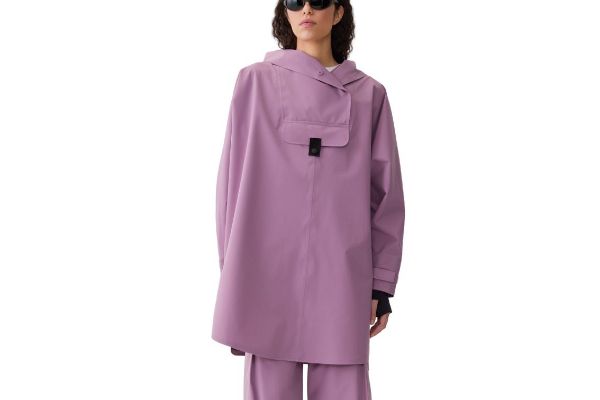 Bilde av blæst bergen poncho - Dame (violet)