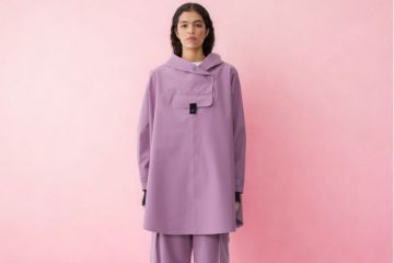 Bilde av blæst bergen poncho - Dame (violet)