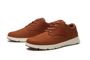 Timberland Parker Street herresko i rustfarget premium skinn med hvit såle