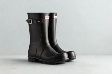 Hunter Original Short Boot gummistøvler til herre i svart med kort skaft og klassisk design