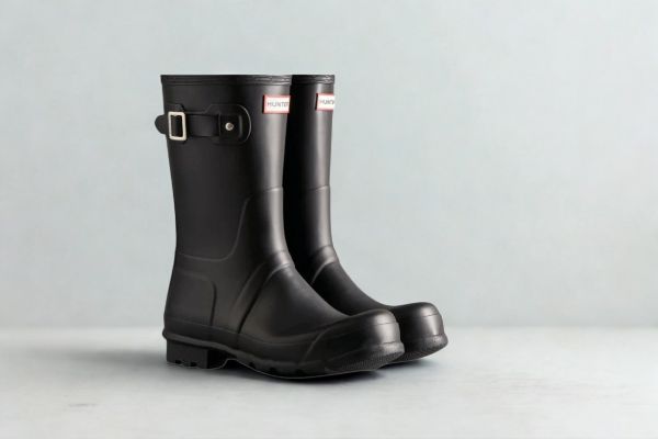 Hunter Original Short Boot gummistøvler til herre i svart med kort skaft og klassisk design