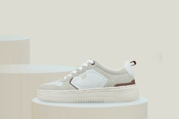 GAP Berkshire sneakers til herre i offwhite og beige med moderne retrodesign og komfortabel såle