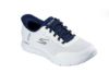 Skechers Slip-ins GO WALK Flex Netro herresneakers i hvit og marine med fleksibel såle og handsfree komfort